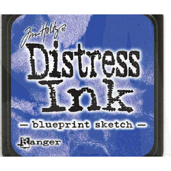 Distress Ink Mini Blueprint Sketch Ranger Polštářky 3x3cm Inkousty Scrapbooking Papír