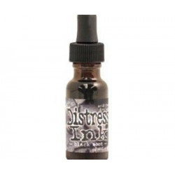 Distress Ink Náplň 14ml - Black Soot Ranger Náhradní Náplně, Inkousty Polštářky Scrapbooking Papír