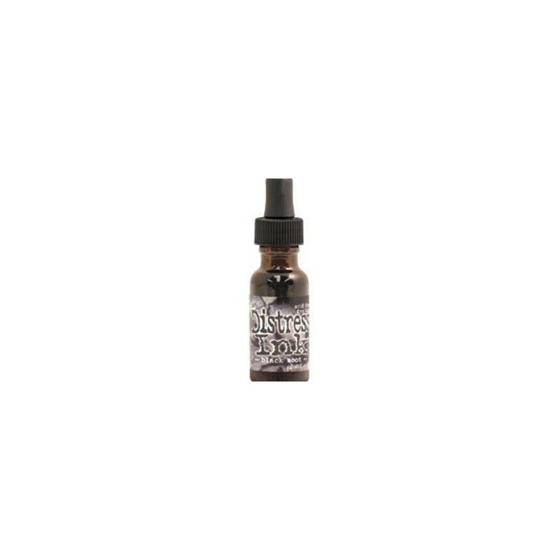 Distress Ink Náplň 14ml - Black Soot Ranger Náhradní Náplně, Inkousty Polštářky Scrapbooking Papír