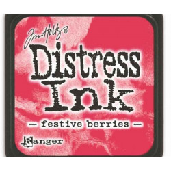 Distress Ink Mini Festive Berries Ranger Polštářky 3x3cm Inkousty Scrapbooking Papír