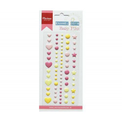 Enamelové Samolepky (72ks) - Baby Pink Marianne Design Dekorace Ozdoby Scrapbooking Papír