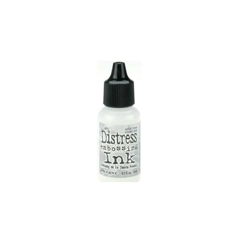 Embosovací Médium Distress Ink 15ml - Náhradní Náplň Čirá, Ranger Inkousty Na Embosování, Scrapbooking Papír