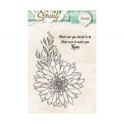 Gerbera A Nápis - Silikonová Gelová Razítka (2ks), Studio Light Scrapbooking Papír