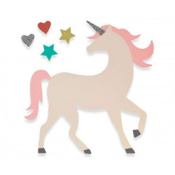 Jednorožec - Vyřezávací Šablona Bigz Unicorn Sizzix Zvířátka Shot Embosování, Scrapbooking Papír