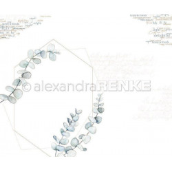 Jednostranný Papír Na Scrapbook (1ks) Eucalyptus Hexagon Renke Alexandra 30 30 Příroda Papíry Listy Potiskem Scrapbooking