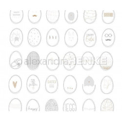 Jednostranný Papír Na Scrapbook (1ks) Eggs Happy Easter Renke Alexandra 30 30 Vzory Papíry Listy Potiskem Scrapbooking