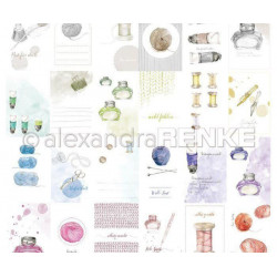 Jednostranný Papír Na Scrapbook (1ks) Card Sheet Wool Thread Renke Alexandra 30 30 Vzory Papíry Listy Potiskem Scrapbooking