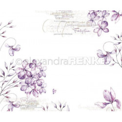 Jednostranný Papír Na Scrapbook (1ks) Violet Blossoms Renke Alexandra 30 30 Příroda Papíry Listy Potiskem Scrapbooking