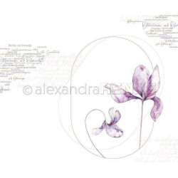 Jednostranný Papír Na Scrapbook (1ks) Violet Oval Renke Alexandra 30 30 Příroda Papíry Listy Potiskem Scrapbooking