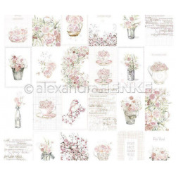 Jednostranný Papír Na Scrapbook (1ks) Card Sheet Rose Flower Arrangements International Renke Alexandra 30 30 Kartičky Papíry