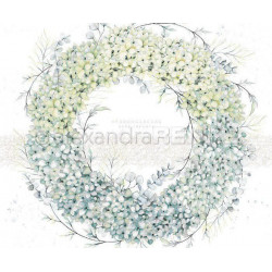 Jednostranný Papír Na Scrapbook (1ks) Hydrangeas Wreath Renke Alexandra 30 30 Příroda Papíry Listy Potiskem Scrapbooking