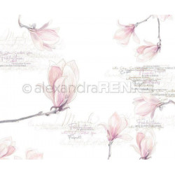 Jednostranný Papír Na Scrapbook (1ks) Magnolia Blossoms Renke Alexandra 30 30 Příroda Papíry Listy Potiskem Scrapbooking