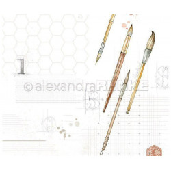 Jednostranný Papír Na Scrapbook (1ks) Brushes Whit Pattern Renke Alexandra 30 30 Vzory Papíry Listy Potiskem Scrapbooking