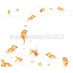 Jednostranný Papír Na Scrapbook (1ks) Goldfishes Renke Alexandra 30 30 Zvířata Papíry Listy Potiskem Scrapbooking