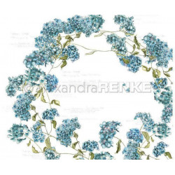 Jednostranný Papír Na Scrapbook (1ks) Hydrangea Renke Alexandra 30 30 Příroda Papíry Listy Potiskem Scrapbooking