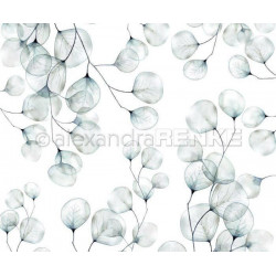 Jednostranný Papír Na Scrapbook (1ks) Eucalyptus Leaves Renke Alexandra 30 30 Příroda Papíry Listy Potiskem Scrapbooking