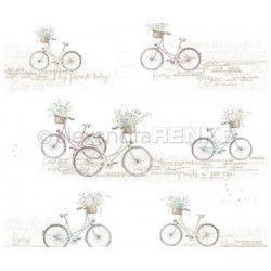 Jednostranný Papír Na Scrapbook (1ks) Flower Bicycles Renke Alexandra 30 30 Příroda Papíry Listy Potiskem Scrapbooking