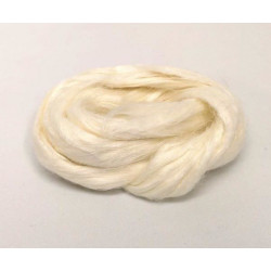 Len 50g Česanec Natural White Dhg Ramie Vlna Plstění, Textil Hedvábí