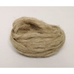 Len 50g Česanec Natural Brown Dhg Ramie Vlna Plstění, Textil Hedvábí