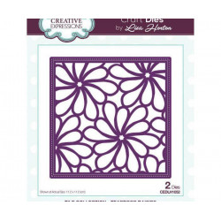 Květy Květin - Vyřezávací Kovové Šablony Tile (2ks), Creative Expressions Dekorace Big Shot Embosování, Scrapbooking Papír