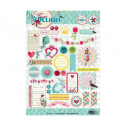 List A4 S Obrázky Flower Delight Č. 1337 Studio Light Papíry Potiskem Scrapbooking