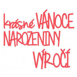 Krásné Vánoce Narozeniny Výročí - Vyřezávací Kovové Šablony (2ks), Davona Písmena Čísla Texty Big Shot Embosování, Scrapbooking