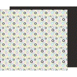 Oboustranný Papír Na Scrapbook (1ks) Pastel Posies Doodlebug Design Inc., 30 x 30 Vzory Papíry Listy Potiskem Scrapbooking