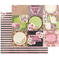 Oboustranný Papír Na Scrapbook (1ks) Sweet Moments Confectionery Bobunny 30 x 30 Kartičky Papíry Listy Potiskem Scrapbooking