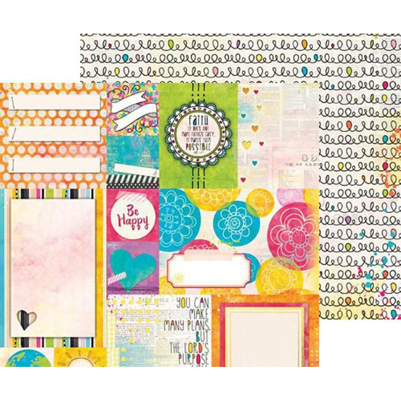 Oboustranný Papír Na Scrapbook (1ks) Believe Worship Bobunny 30 x 30 Kartičky Papíry Listy Potiskem Scrapbooking