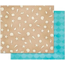 Oboustranný Papír Na Scrapbook (1ks) Make A Splash Sandcastle Bobunny 30 x 30 Příroda Papíry Listy Potiskem Scrapbooking