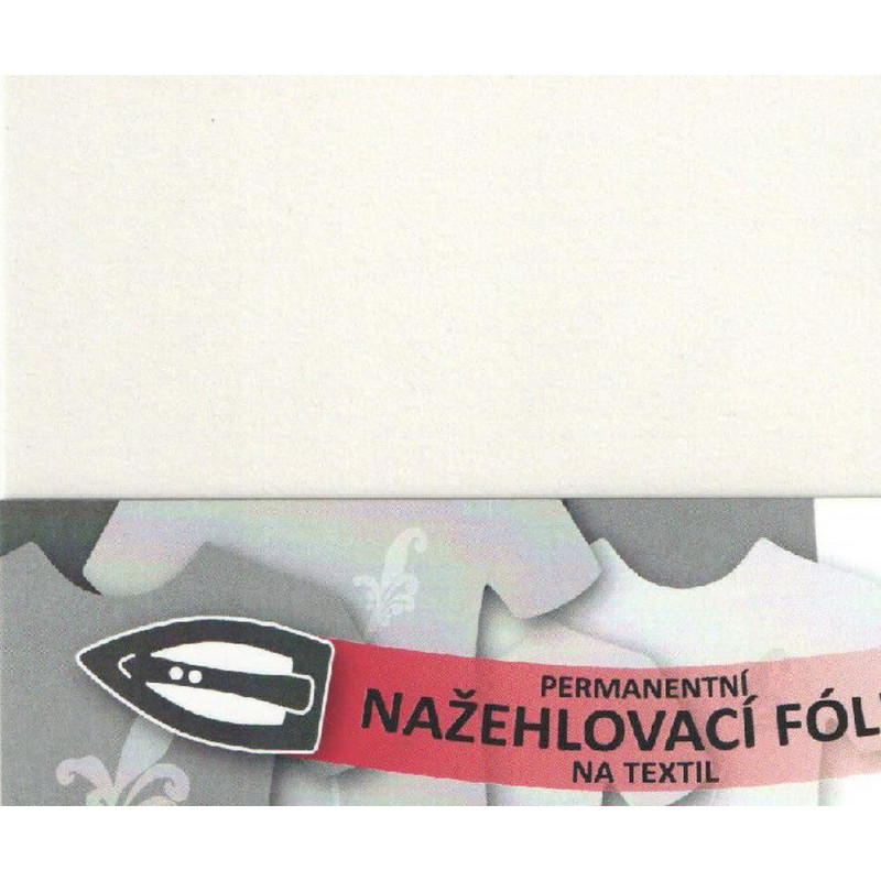 Nažehlovací Fólie Semišová Bílá 20x15cm (1ks), Press-it Textil Hedvábí