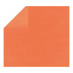 Oboustranný Papír Na Scrapbook (1ks) Tangerine Double Dot Bobunny Papíry 30 x 30 Cm Jednobarevné, Scrapbooking