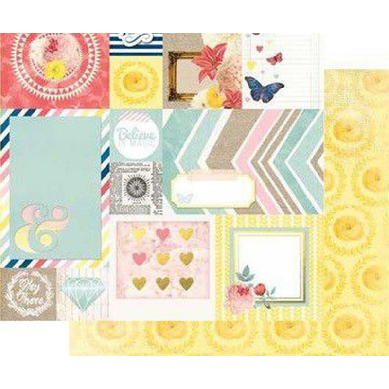 Oboustranný Papír Na Scrapbook (1ks) Sweet Life - Dreams Bobunny 30 x 30 Kartičky Papíry Listy Potiskem Scrapbooking