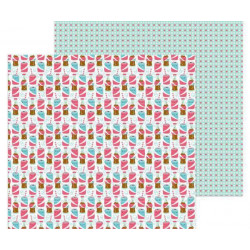 Oboustranný Papír Na Scrapbook (1ks) Soda-lightful Doodlebug Design Inc., 30 x 30 Vzory Papíry Listy Potiskem Scrapbooking