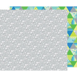 Oboustranný Papír Na Scrapbook (1ks) Cobblestones Doodlebug Design Inc., 30 x 30 Vzory Papíry Listy Potiskem Scrapbooking