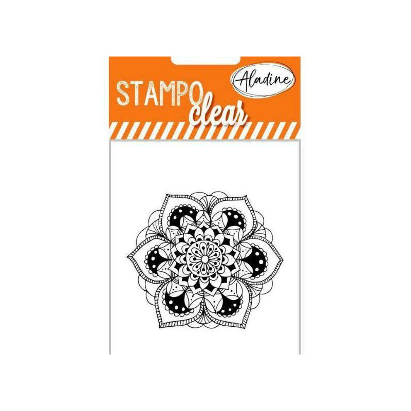 Mandala Květinová - Silikonové Gelové Razítko (1ks), Aladine Silikonová Gelová, Razítka Scrapbooking Papír