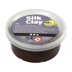 Modelovací Hmota Samotvrdnoucí Silk Clay - Tmavě Hnědá, Silk Clay Modelína Kreativita Škola