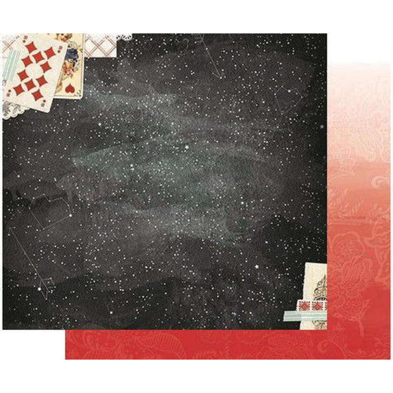 Oboustranný Papír Na Scrapbook (1ks) Star-crossed - Constellation Bobunny 30 x 30 Ornamenty Papíry Listy Potiskem Scrapbooking