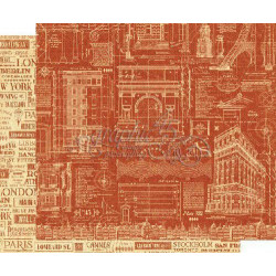 Oboustranný Papír Na Scrapbook (1ks) Street Of Dreams Graphic 45 30 x 30 Ornamenty Papíry Listy Potiskem Scrapbooking