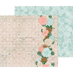 Oboustranný Papír Na Scrapbook (1ks) Felicity Lattice Bobunny 30 x 30 Příroda Papíry Listy Potiskem Scrapbooking