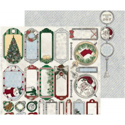 Oboustranný Papír Na Scrapbook (1ks) Tis The Season Peace Bobunny 30 x 30 Vánoce Papíry Listy Potiskem Scrapbooking