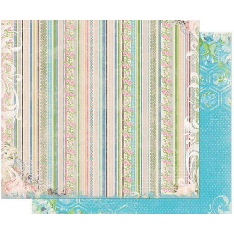 Oboustranný Papír Na Scrapbook (1ks) Prairie Chic - Laundry Bobunny 30 x 30 Ornamenty Papíry Listy Potiskem Scrapbooking