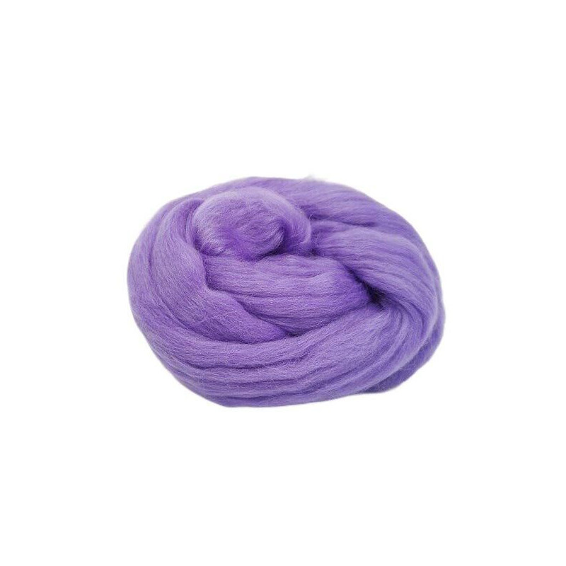 Merino 50g Vlna Ovčí Jemná Lilac Dhg Jednobarevná, Plstění, Textil Hedvábí