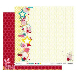 Oboustranný Papír Na Scrapbook Flower Deliht (1ks) Č.01 Studio Light 30 x 30 Příroda Papíry Listy Potiskem Scrapbooking