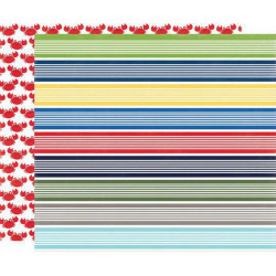 Oboustranný Papír Na Scrapbook Echo Park (1ks) Swimmingly Stripe Echo Park Paper Co., 30 x 30 Vzory Papíry Listy Potiskem