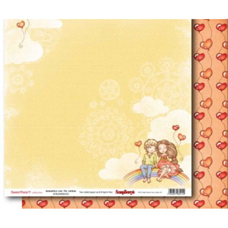 Oboustranný Papír Na Scrapbook Scrapberry´s (1ks) Somewhere Over The Rainbow Scrapberrys 30 x 30 Ornamenty Papíry Listy