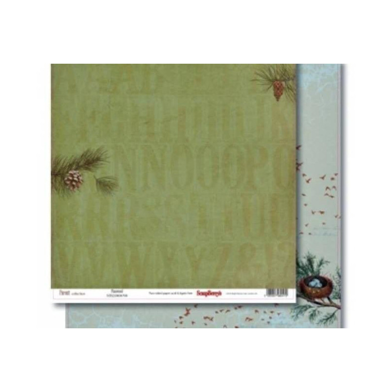 Oboustranný Papír Na Scrapbook Scrapberry´s (1ks) Pinewood Scrapberrys 30 x 30 Zvířata Papíry Listy Potiskem Scrapbooking