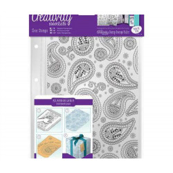 Paisley Pozadí - Silikonové Gelové Razítko (1ks), Docrafts Silikonová Gelová, Razítka Scrapbooking Papír