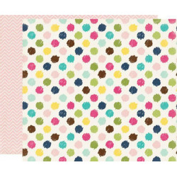 Oboustranný Papír Na Scrapbook Echo Park (1ks) Darling Dots Echo Park Paper Co., 30 x 30 Vzory Papíry Listy Potiskem