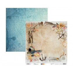 Oboustranný Papír Na Scrapbook Ocean View (1ks) Č.4 Studio Light 30 x 30 Příroda Papíry Listy Potiskem Scrapbooking